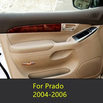 

Microfibre Leather Door Interior Decorations Panel Armrest Protective Cover For Toyota Prado 2004 05 06 RHD Valid CAB112