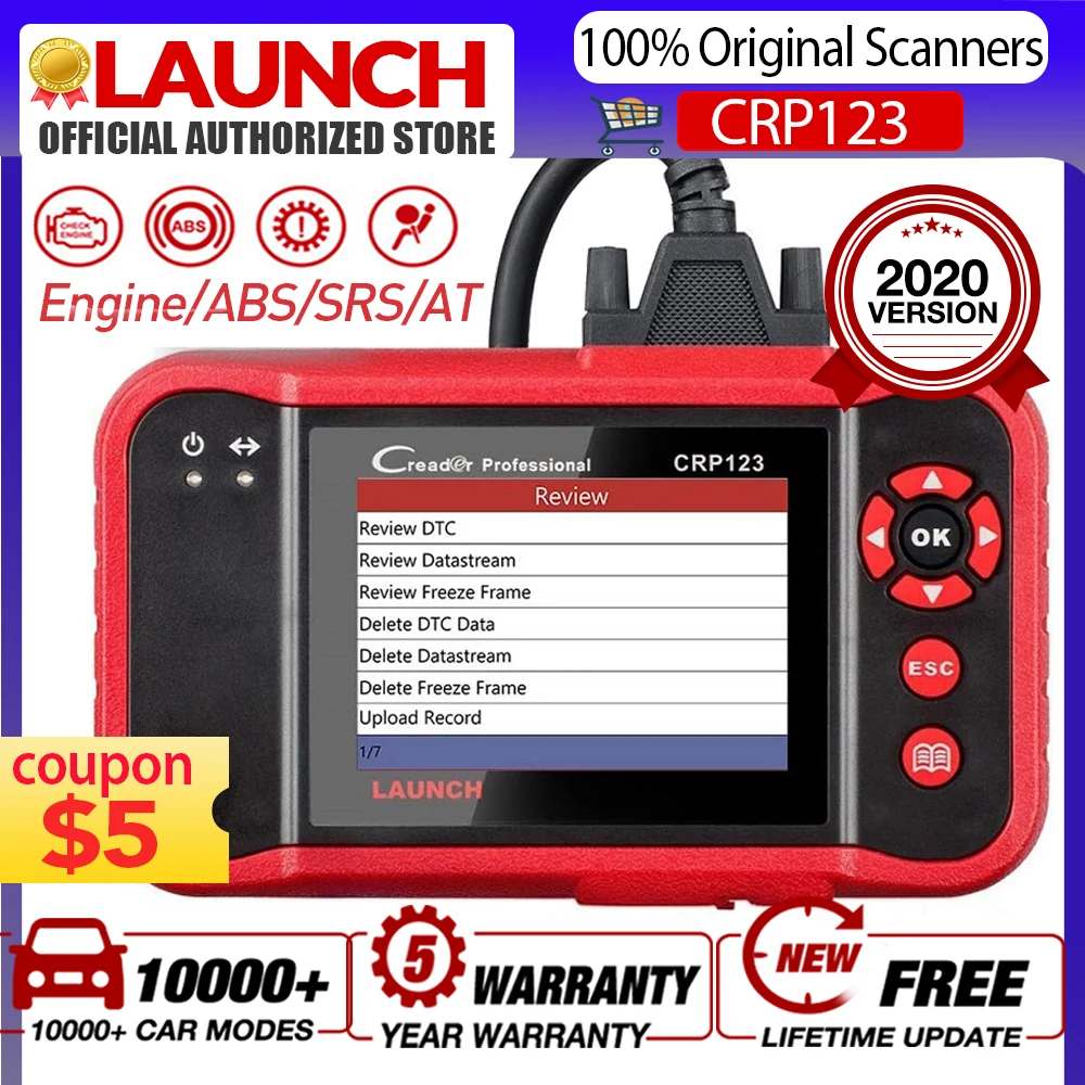 Launch X431 CRP123 CRP123E OBD2 автоматический сканер Поддержка ABS/SRS/коробка передач/система