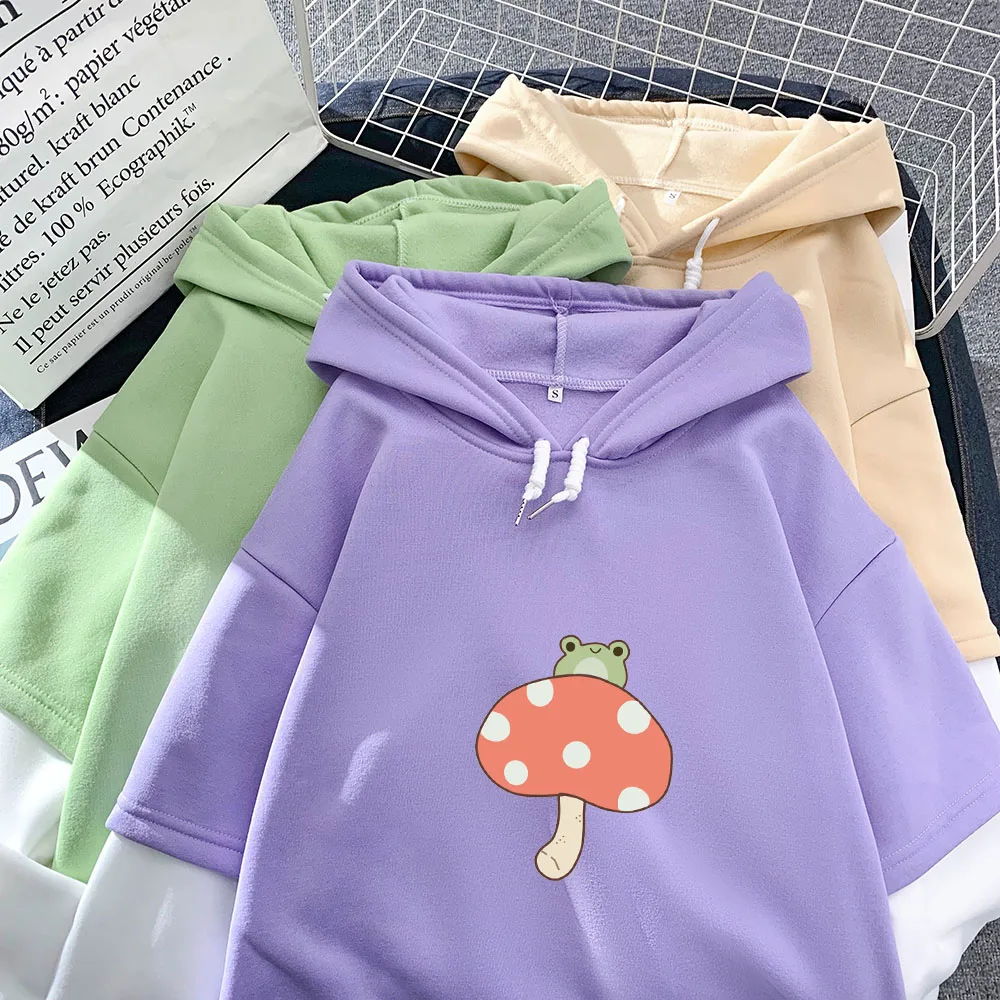 Süßer Frosch Pilz Hoodie Für Teen Girls - Bequemer Kapuzenpullover