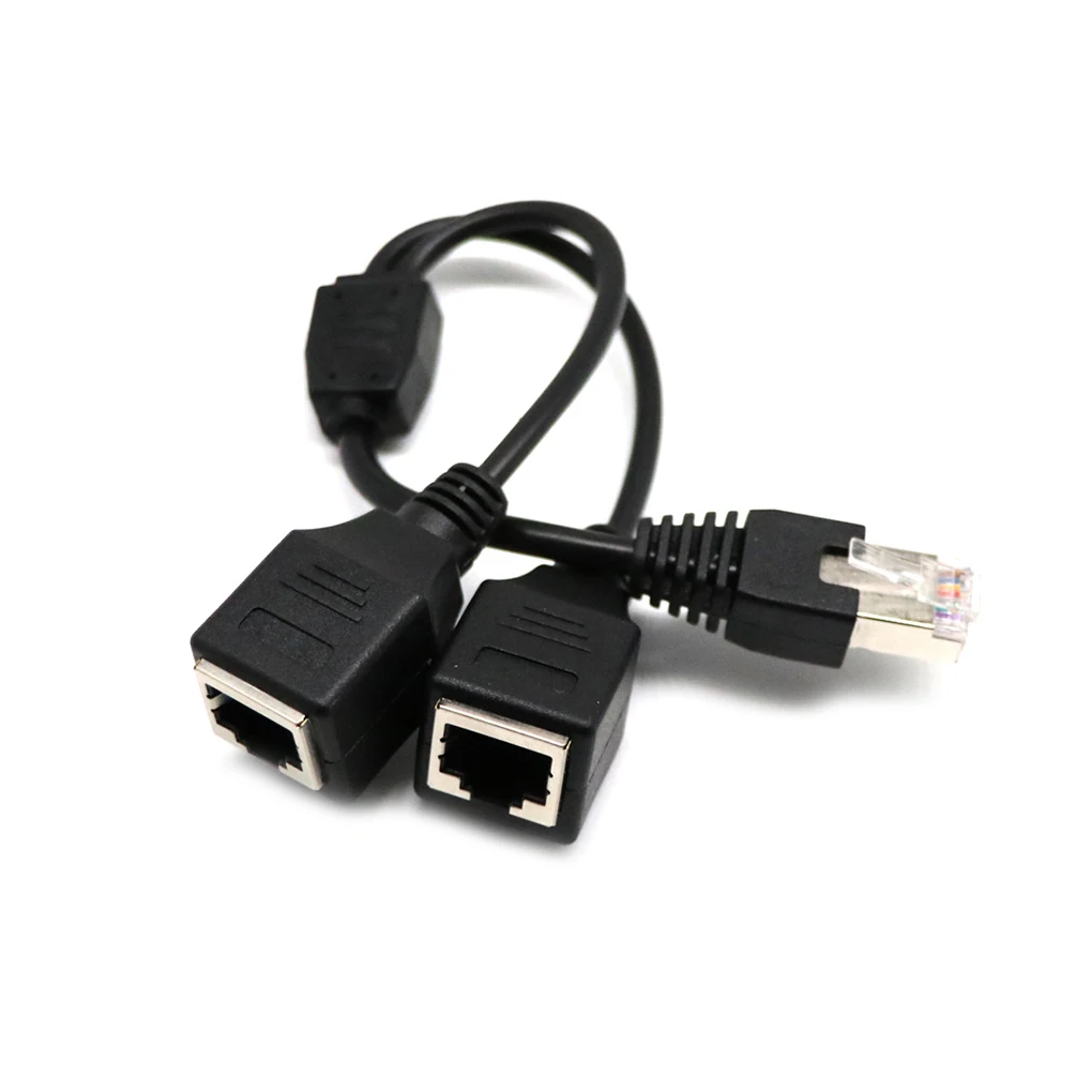

Splitter Ethernet RJ45 Network cable 1 to 2 Port Ethernet Cable Adapter Male To Female LAN High Speed Cord Adapter Accessories
