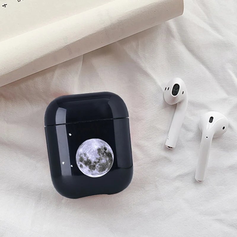 Простой Звездный чехол для наушников Apple airpods чехол Universe Bluetooth наушники чехол для Airpods Жесткий пластиковый Чехол