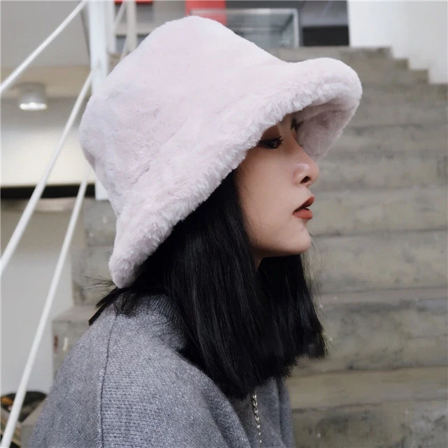 style 5 Laamei,, зимняя флисовая шапка, меховые толстые теплые шапки, повседневные одноцветные пушистые головные уборы с плоским верхом, женская шапка - Цвет: style 5