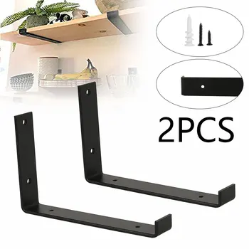 

2Pcs 90 Degree L Shape Metal Heavy Duty Shelf Bracket For Wall Shelf Display Board Home Storage Angle Rack Living Room Kitchen