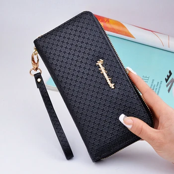 

NEW Minimalism Wallets Soft Leather Ladies Long Purse Card Holder Phone Pocket Wallet Women Clutch Female Portfel Carteira 0P78