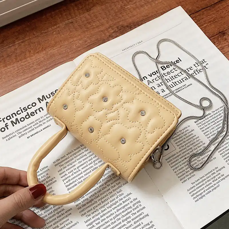 ミニ花柄デザイン夏新スタイルpuレザー女性のメッセンジャーバッグハンドバッグ高級シンプルなブランドのデザイナー Top Handle Bags Aliexpress