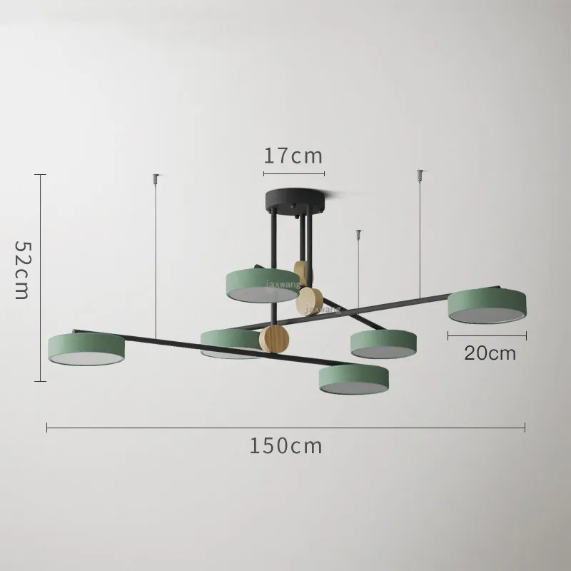 Современная светодиодная люстра минимализм люстры подвесное освещение, осветительный прибор гостиная спальня домашний декор подвесной светильник - Цвет абажура: Green