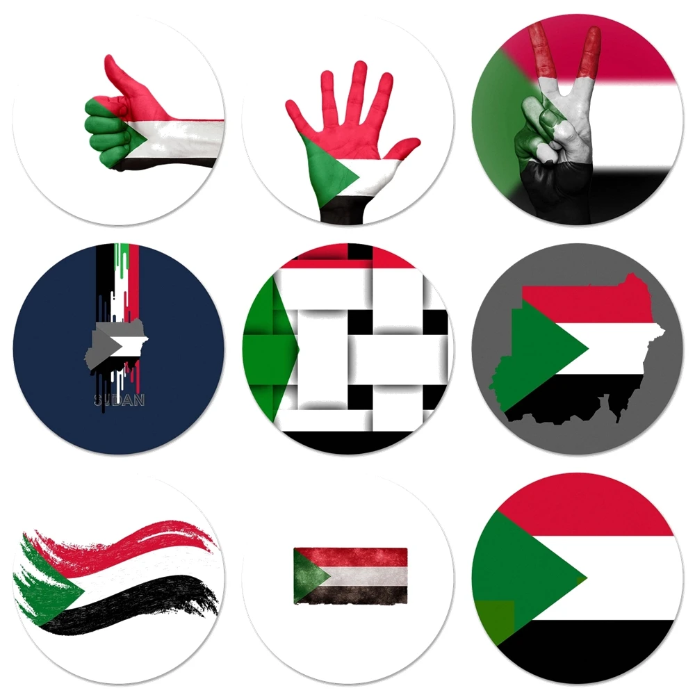 Sudan National flag Icons Pins Badge Decoration Brooches Metal Badges For Backpack 58mm | Дом и сад