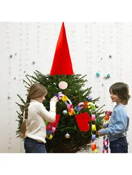 

Christmas Tree Topper Hat Swedish Tomte Gnome Ornament Ornament Nose Gloves Set B85C