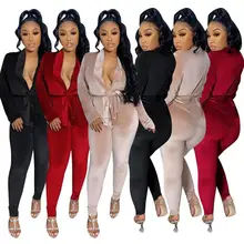 

Casual Women Tracksuit Two Piece Set Shirt And Long Pants Sportsuit Matching Set Streetwear Clothes For Women Vestidos