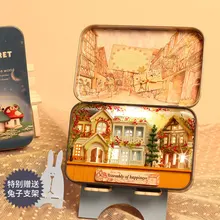 Box Theatre Dollhouse Furniture Miniature Toy DIY Miniatures Doll House Furnitures Casa Toys for Children Birthday Gift