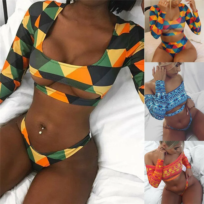 

Swimwear Women Bikini Women Bikini Set Push Up Crop Top Pant Beach Swimwear Swimsuit Bathing Two Piece Beachwear Swim Suit
