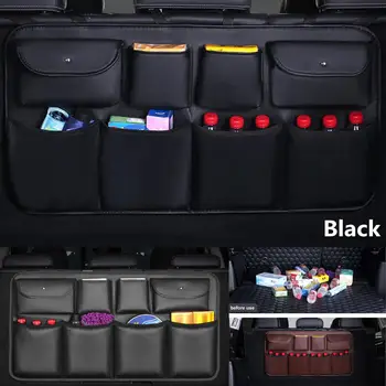 

Large Capacity PU Car Rear Seat Back Storage Bag Multi-use Car Trunk Organizer