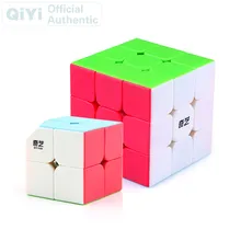 Магический кубик, пазлы QiYi 2x2x2 3x3x3, скоростной кубик 2x2 3x3, Pyraminxeds, перекошенный пластик, скручивающаяся антистрессовая развивающая игрушка для детей