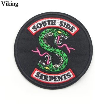 

20pcs/set Riverdale Patch Green Snake Patch Cartoon Iron On Patches Kids DIY Cool Sewing Embroidered Patches For Clothing G0079