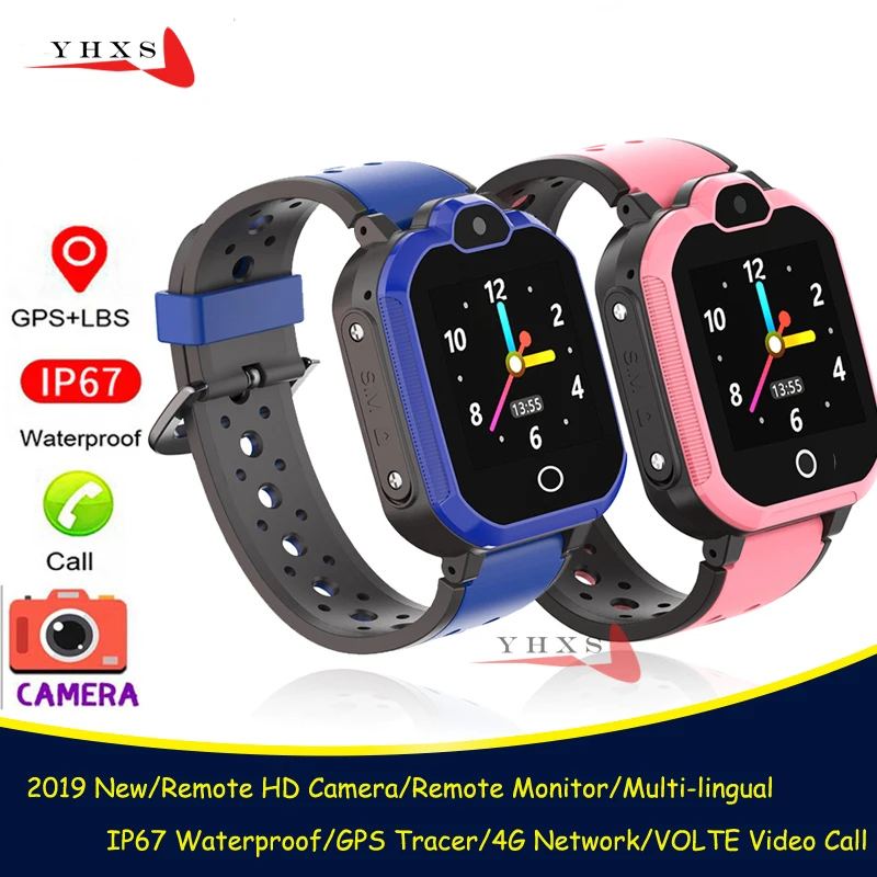 

2019 New IP67 Waterproof Smart 4G Remote Camera GPS WI-FI Kids Students Wristwatch SOS Video Call Monitor Tracker Location Watch