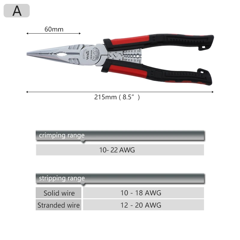 " CR-V для зачистки проводов резак для проводов 7 в 1 режущие плоскогубцы многофункциональный инструмент плоскогубцы с длинным носом инструменты для электрика
