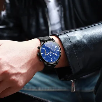 

2020 Minimalist Women Men's Fashion Watches High Quality Simple Men Business Stainless Steel Mesh Belt Quartz Watch Waterproof %