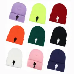 2019 шапка бини для женщин и мужчин с вышивкой, вязаные теплые зимние шапки для мужчин и женщин, одноцветные хип-хоп Повседневные шапки с