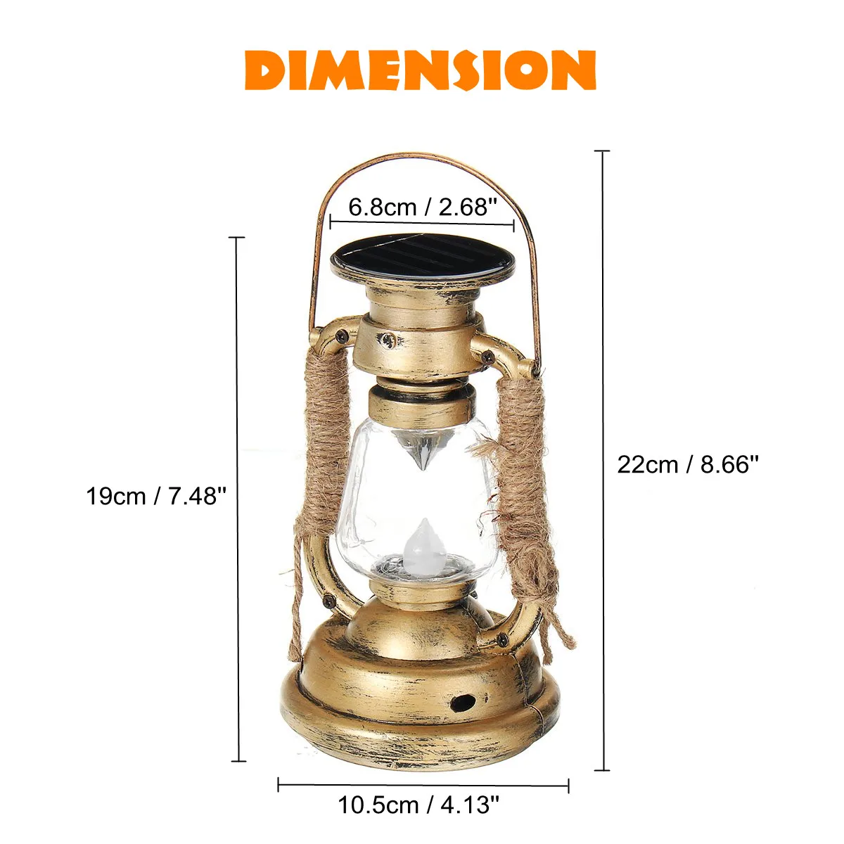 Vintage LED Solar Candle Light Outdoor Candlestick Lamp Waterproof Garden Lights Warm Cool White Hanging Lamps Home Decoration