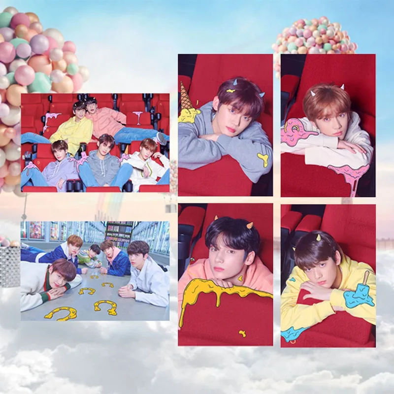 14 шт./компл. TOMORROW TXT TOGETHER новые модные липкие фото карты с кристаллами наклейки для студенческой автобусной карты