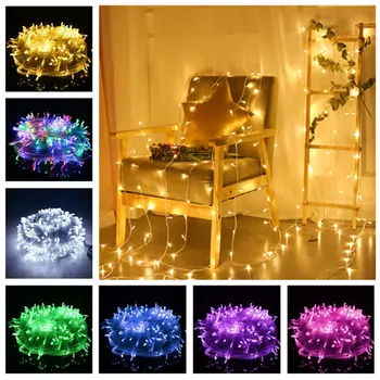 

Christmas Garland String Lights 110V/220V 10m 100Leds Party Garden Christmas Decorations for Home New Year Decor Xmas Ornaments