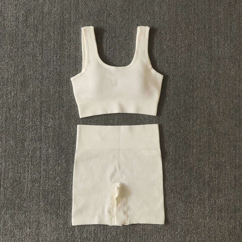 2/4/6PCS Seamless Women Yoga Set Workout Sportswear Fitness Bra Sport Pants Gym Clothing High Waist Leggings Shorts Sports Suits