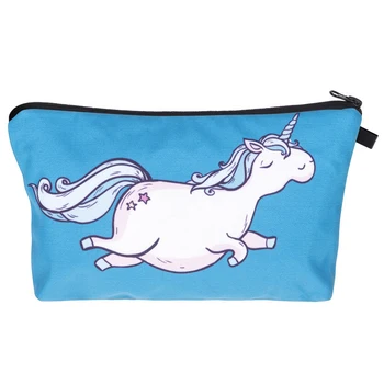 

Unicorn Cosmetic Bag Print Fashion Women Brand makeup bags Cute small bag headset candy Cosmetic Bags 3D digital printing phone