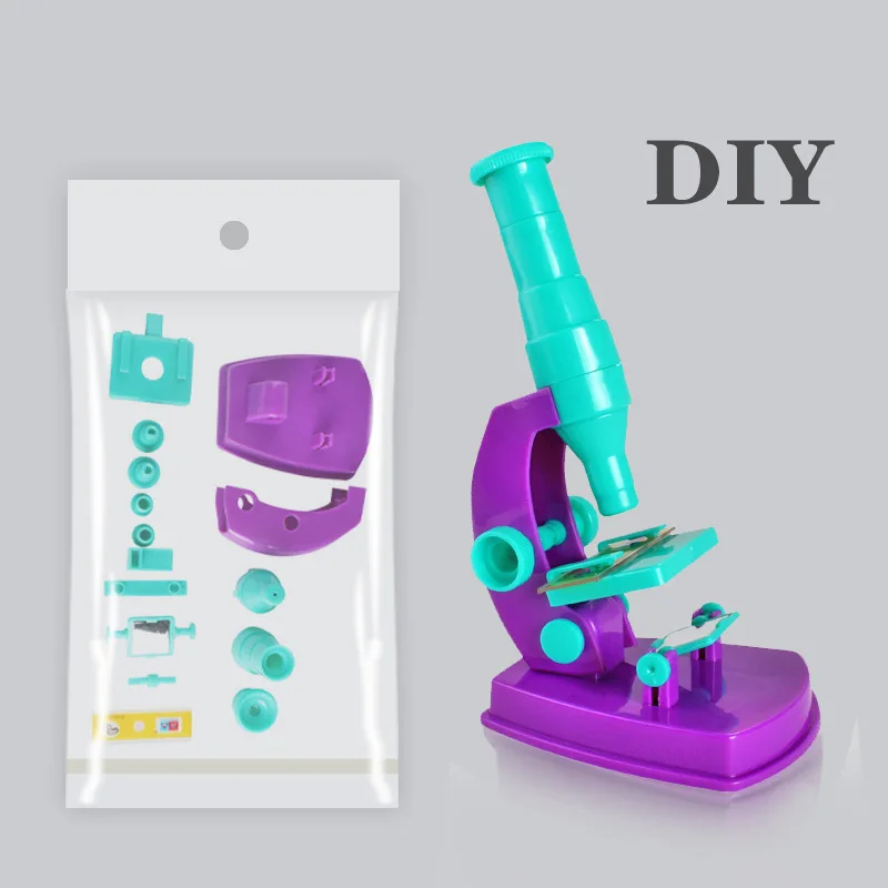 

Microscope Toy DIY Toy Kindergarten Science Experiment Equipment Educational Early Education Set Children Birthday Gift