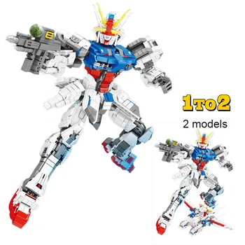 

City Aerospace Series Building Block Deformation Mecha Robot Space Warrior Bricks Creative Decoration Enlightenment Toys for Kid