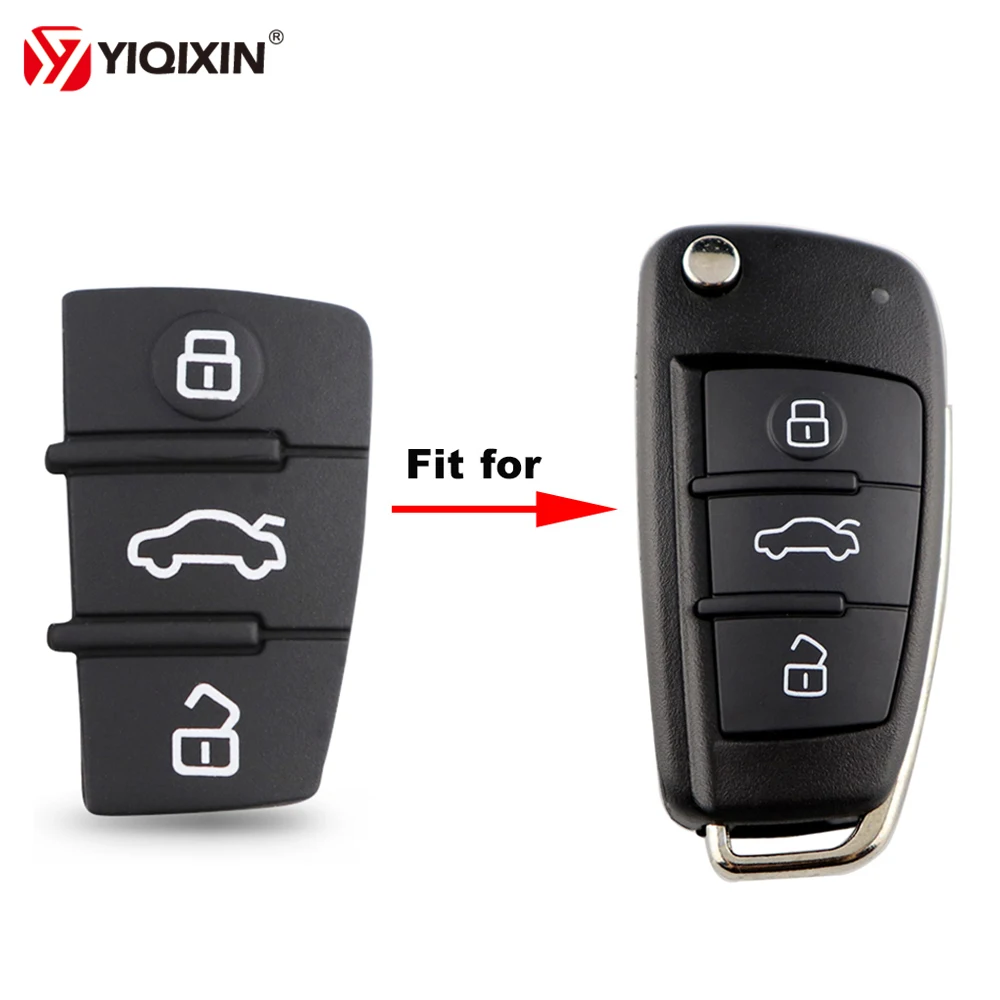 Car Key Shell 3 Button Repair Leather Pad For Audi A6L TT A3 A8 A2 A4 A5 A6 S LINE RS S1 S3 S4 S5 Q3 Remote