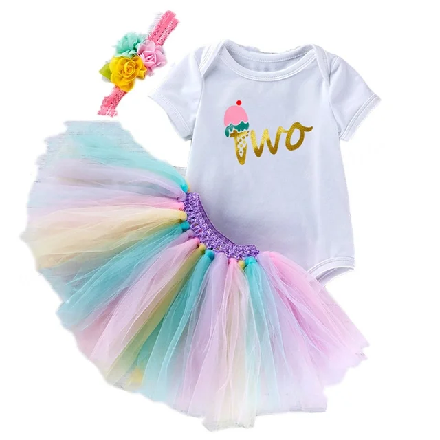 Baby Girl Clothes 2nd Birthday Dress Outfits 2 Years Girls Boutique Clothing Christening Dresses For Toddler Girls Birthday Dress