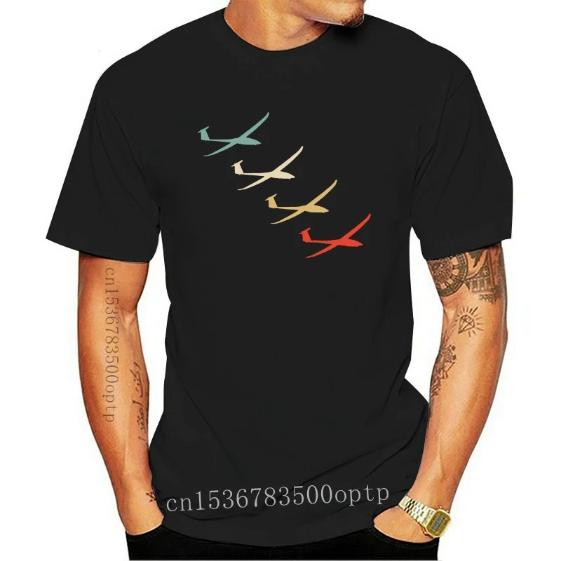 New Funny Casual T Shirt Humorous Famous Leisure Adult Retro Vintage Style Sailplane Glider Gliding Tshirts Gray Female | Мужская одежда