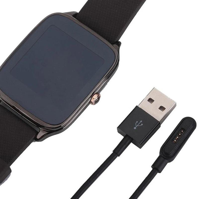 Черный кабель зарядное устройство Магнитная Быстрая зарядка для ASUS ZenWatch 2 Портативный Смарт часы Мода