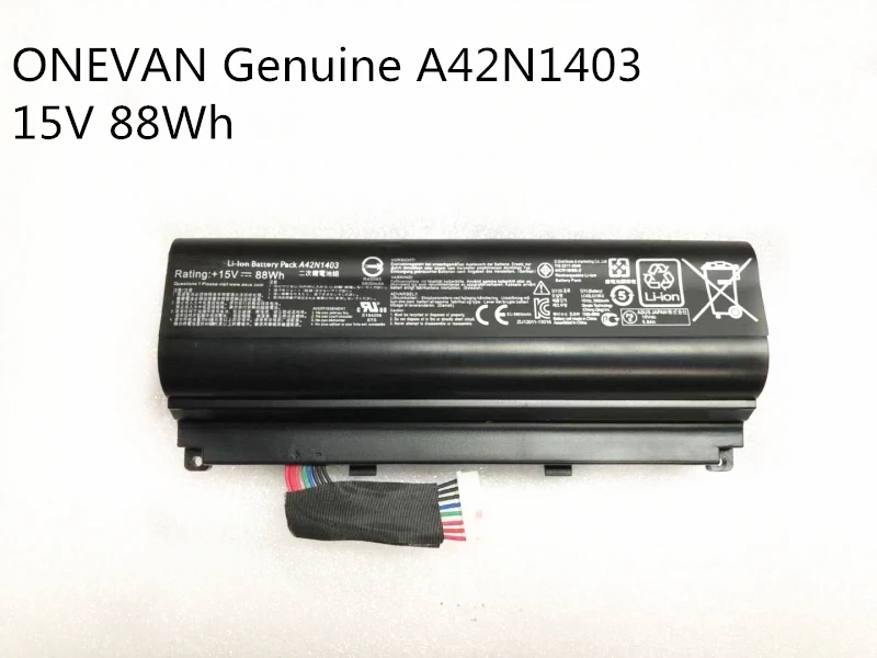 ONEVAN Genuine 15V 88Wh A42N1403 Battery for ASUS ROG G751 G751JY G751JM G751JT GFX71 GFX71JY GFX71JT A42LM9H A42LM93