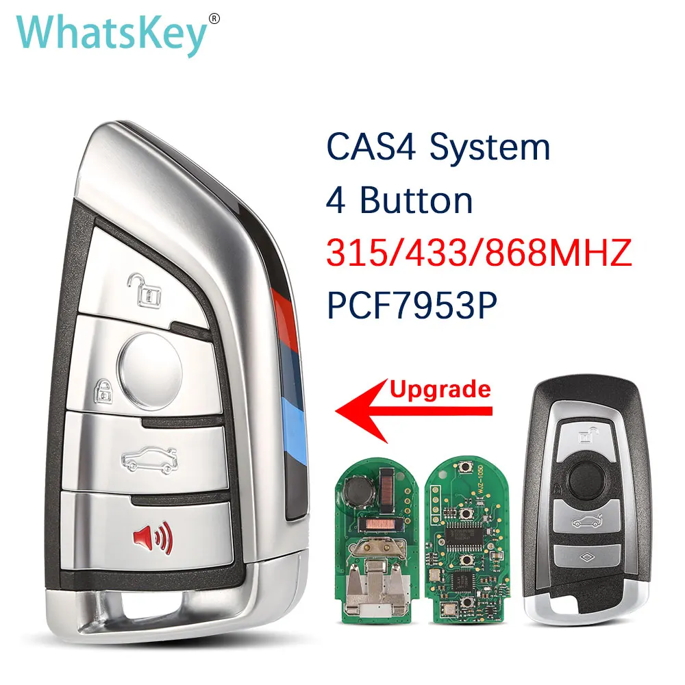 Обновленный автомобильный пульт дистанционного управления WhatsKey с 4 кнопками чип