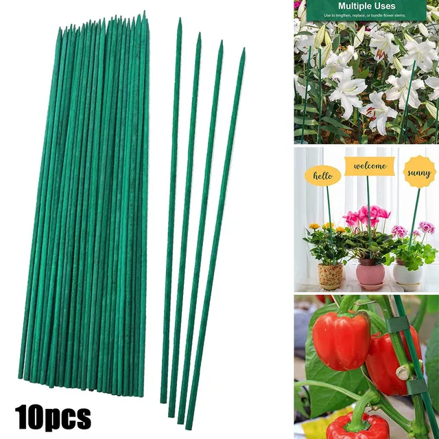 10 Darabos 40 Cm -Es Zöld Növényi Támogató Botok Vesszők Termesztik Zöldségeket Virágokhoz Kerti Ünnepi Dekorációk Növény Gondozási Kiegészítők