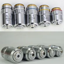 ПЛАН Ахроматический объективный объектив 5X 10X 20X 40X 50X 60X 80X 100X PL-A металлографический микроскоп с большим рабочим расстоянием 20,2 мм/RMS