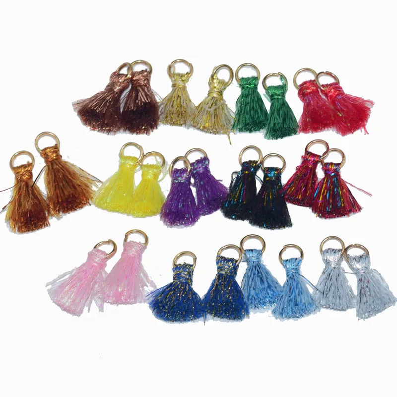 

6Pcs Mini Ice Silk Tassel Fringe Pendant DIY Make Up Accessories Hanging Cords Garments Curtains Jewelry Tassels Decor
