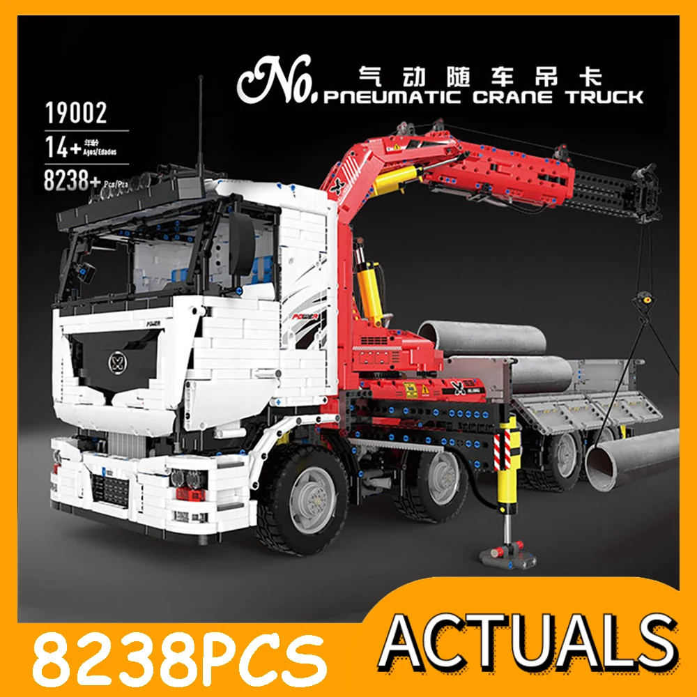 

Mould King Technic Series The MOC-8800 RC Pneumatic Crane Truck Car Model Building Blocks Bricks 42043 Toys Kids Christmas Gift