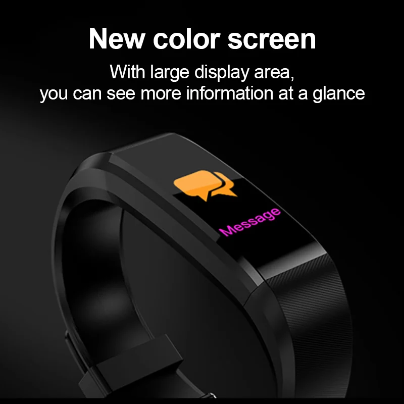 115plus Smart Watch For Men Body Temperature Measurement Blood Pressure Heart Rate Monitor Smart Bracelet Band For Android iOS
