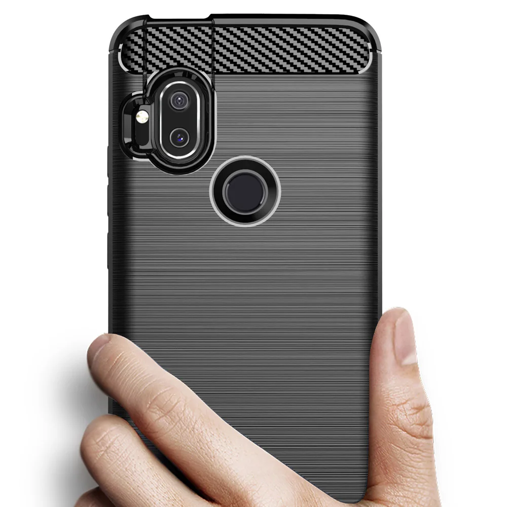 

For Motorola Moto one Hyper case soft carbon fiber silicone case for Motorola one hyper cover for Moto one hyper case back funda