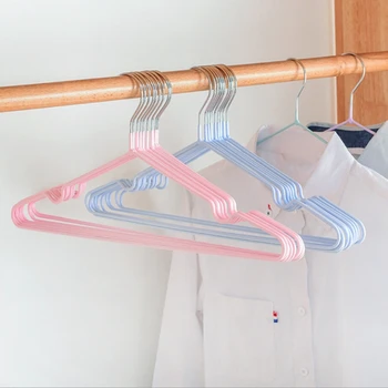 

10PCS Drying Racks Hanger Home Non-Slip Drying Rack Adult Clothes Hanging Seamless Clothing Support Stainless Steel Hanger