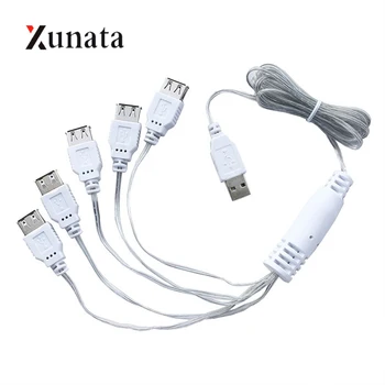 

LED Neon Night Light Alphabet Lamp 1*USB to 5*Female USB for Neon Night Lamp Connect Cable for Wall Hanging Decor Night Lamp