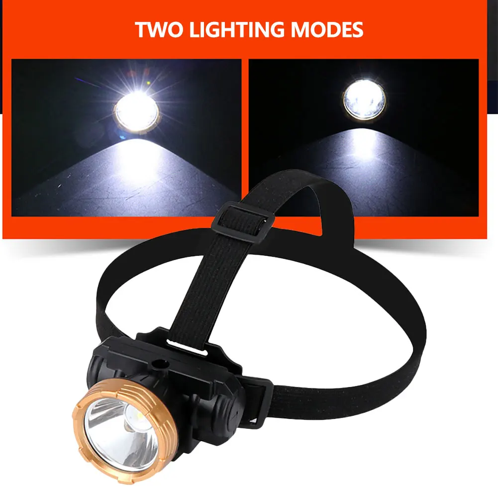 LED Headlamp Rechargeable Two Lighting Modes High Brightness Adjustable Headlamp for Fishing Camping Outdoor Activities