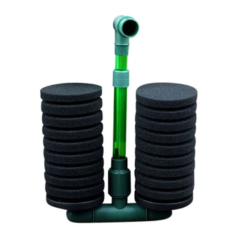 

Dual Biochemical Air Pump Sponge Filter Air Powered Filter For Aquarium Fish Tank Durable Fish Feed AccessoriesNew Qgnv