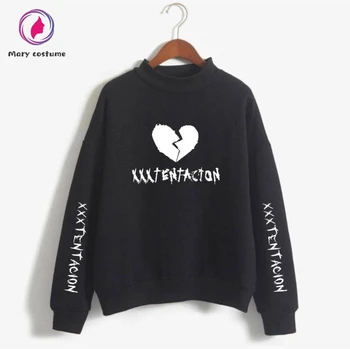 

Xxxtentacion High Collar Sweatshirt 2019 New Women Fashion Hoodies Sweatshirt Trend High Collar Harajuku Streetwear