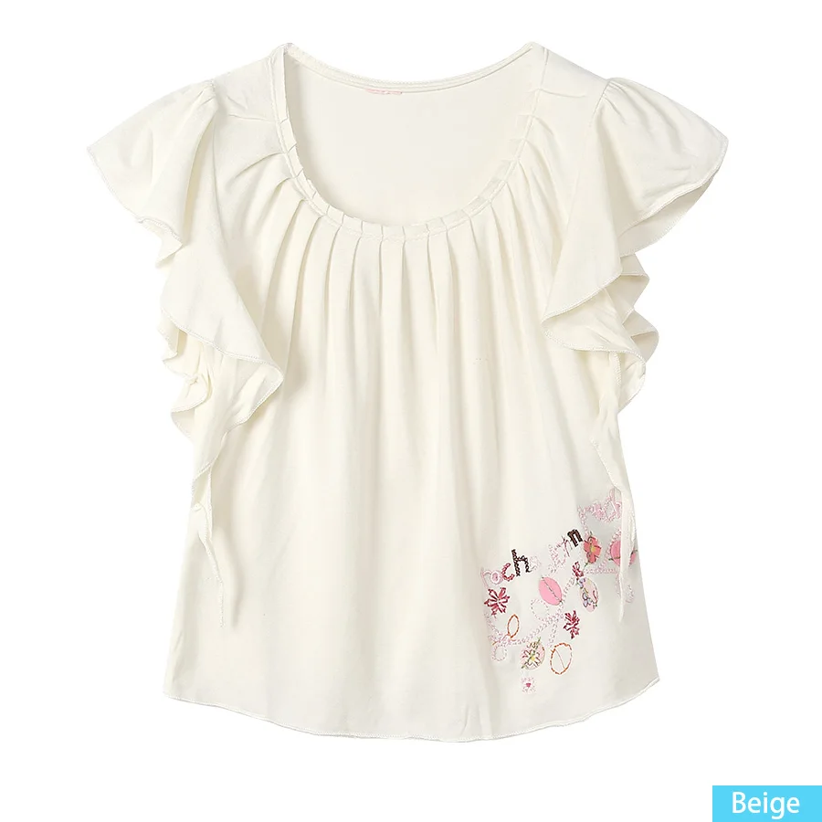 Beige SheeCute/футболка с короткими рукавами и круглым вырезом для маленьких девочек; SCTS139 - Цвет: Beige