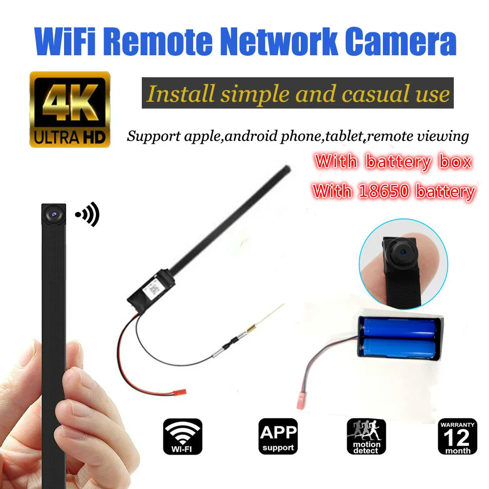 4K мини-камера DIY Wi-Fi Сетевая камера Веб-камера IP P2P HD Беспроводная Motion DV