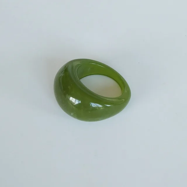 New Vintage Transparent Colorful Acrylic Resin Ring Set Korea Fashion Geometric Aesthetic Jewelry Ring For Women 2021 Trend Punk 26