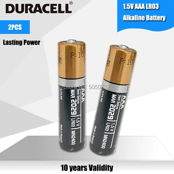 

2PCS Original DURACELL 1.5V AAA Alkaline Battery LR03 For Electric toothbrush Toy Flashlight Mouse clock Dry Primary Battery